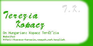 terezia kopacz business card